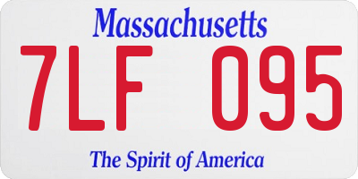 MA license plate 7LF095