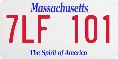 MA license plate 7LF101