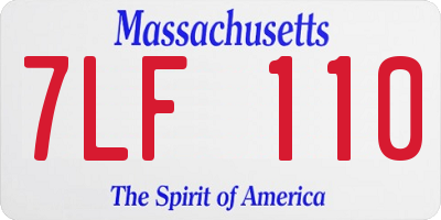 MA license plate 7LF110