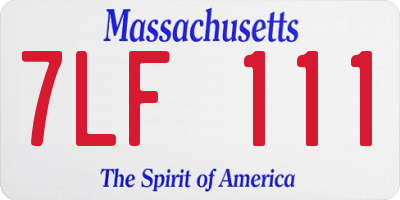 MA license plate 7LF111