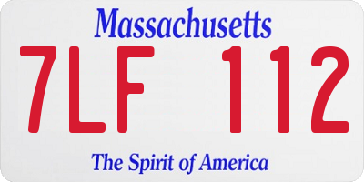 MA license plate 7LF112