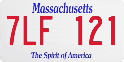 MA license plate 7LF121