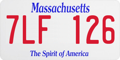 MA license plate 7LF126