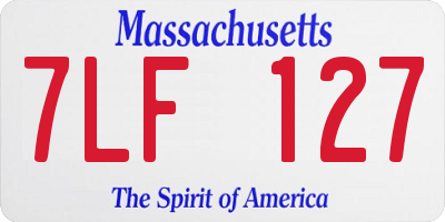 MA license plate 7LF127