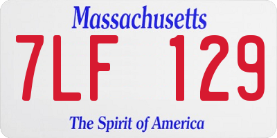 MA license plate 7LF129