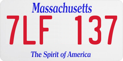 MA license plate 7LF137