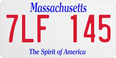 MA license plate 7LF145