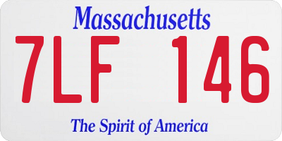 MA license plate 7LF146