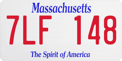 MA license plate 7LF148