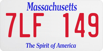 MA license plate 7LF149