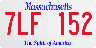 MA license plate 7LF152