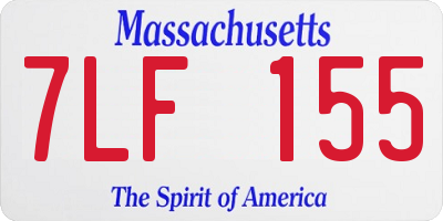 MA license plate 7LF155