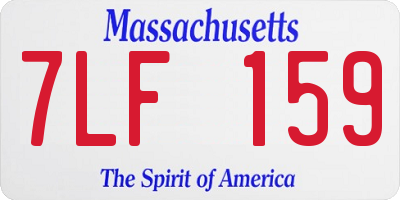 MA license plate 7LF159