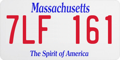 MA license plate 7LF161