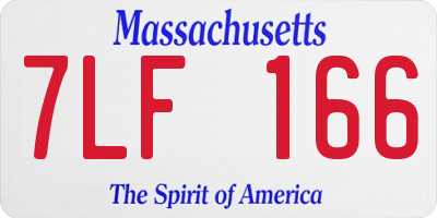 MA license plate 7LF166