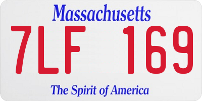 MA license plate 7LF169