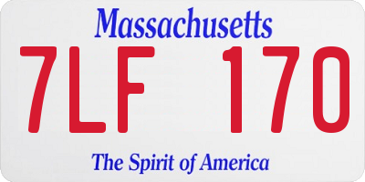 MA license plate 7LF170