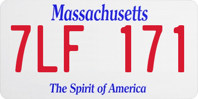 MA license plate 7LF171