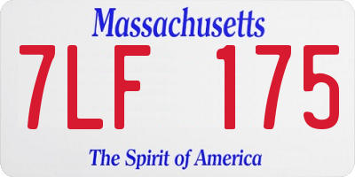 MA license plate 7LF175