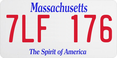 MA license plate 7LF176