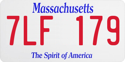 MA license plate 7LF179