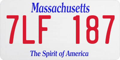 MA license plate 7LF187
