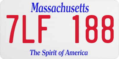 MA license plate 7LF188