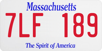 MA license plate 7LF189