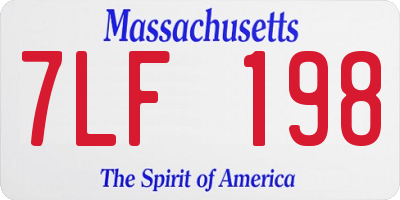MA license plate 7LF198