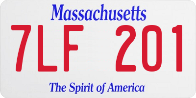 MA license plate 7LF201