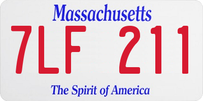 MA license plate 7LF211