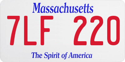 MA license plate 7LF220