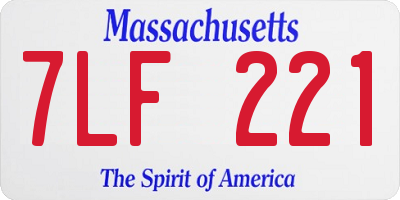 MA license plate 7LF221