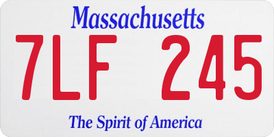 MA license plate 7LF245