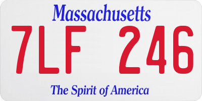 MA license plate 7LF246