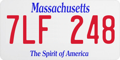 MA license plate 7LF248