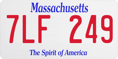 MA license plate 7LF249