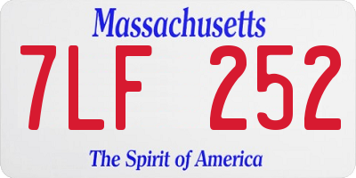 MA license plate 7LF252