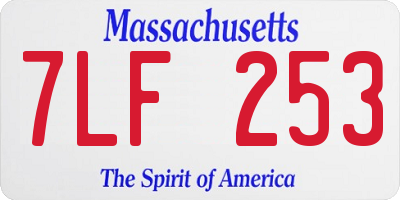 MA license plate 7LF253