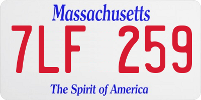 MA license plate 7LF259
