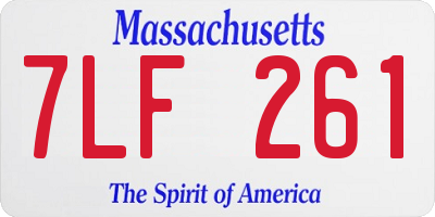 MA license plate 7LF261
