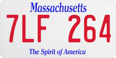 MA license plate 7LF264