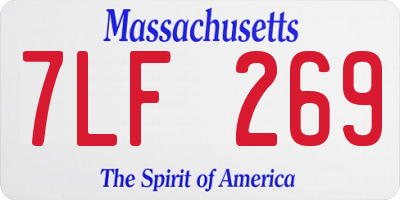MA license plate 7LF269