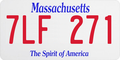 MA license plate 7LF271