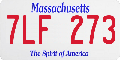 MA license plate 7LF273