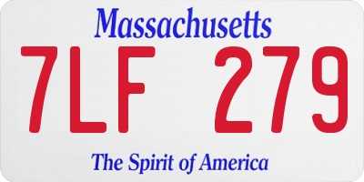 MA license plate 7LF279