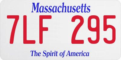 MA license plate 7LF295