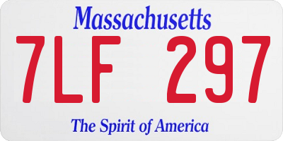 MA license plate 7LF297