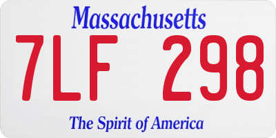MA license plate 7LF298