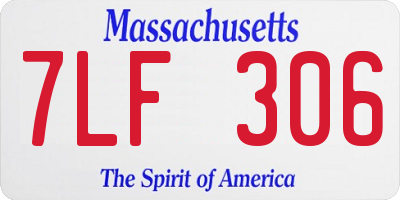 MA license plate 7LF306